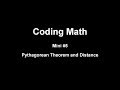 Pythagorean Theorem and Distance Concepts