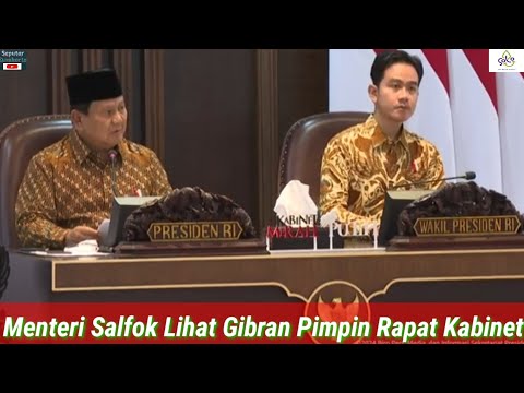 Gibran Perdana Pengalaman Pimpin Rapat Kabinet Bareng Prabowo, Bikin Deg2gan Ketemu Banyak Menteri