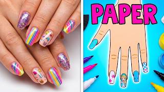 DIY Paper Nail Salon! 💅 Amazing Manicure Crafts from Slime Sam