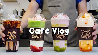 🍨맛있고 상쾌한 음료와 함께 좋은 하루 보내세요❣️지치고 힘들 땐 음료 ASMR로 힐링해요/카페브이로그/Cafe Vlog/ASMR/Tasty Coffee