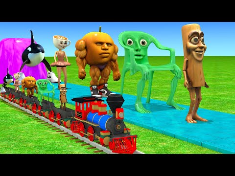 Long Slide Game With Cow Elephant Gorilla Hippopotamus Tiger 3d Animal Game Funny 3d Animals
