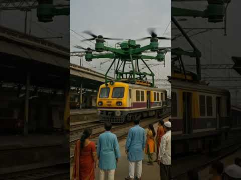 Flying Mumbai Local #edit #automobile #automotiveedit #aivfx #ai #aivideo #aiedits #train #mumbai