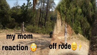 MY MOM FIRST TIME RIDE ON MY DUKE 200 🔥 ⚡!!MOM REACTION 😳!!KYA OFFRODE HA 😖😖!! #motovlog #ktm
