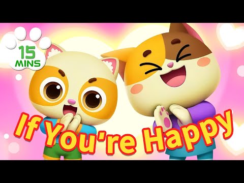 🐱 Show da Família Gato - Se Você Está Contente (If You're Happy) | Aprender Inglês