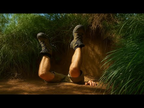 Building hidden and deep Survival Hole | No Smoke, No Trace!