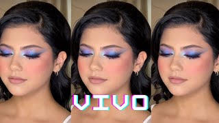 VIVO AZULINO 🔴 Chisme Rosalia y Karol G - Makeup en Azules 💙