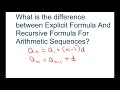 Understanding Arithmetic Sequences: Explicit and Recursive Formulas