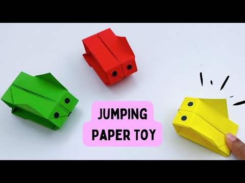 How To Make Origami Jumping Paper Cat Toy For Kids / paper craft / Paper Craft Easy / KIDS crafts