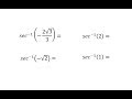 Evaluating Inverse Secant Functions