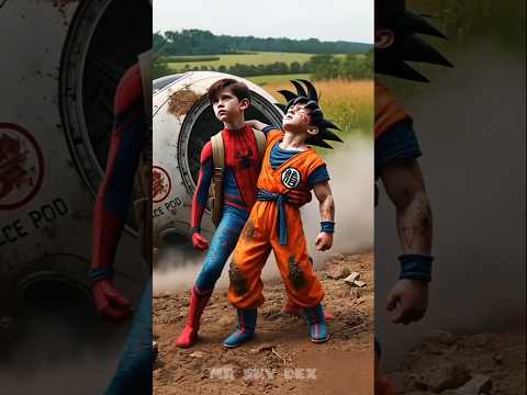 Spiderman 🕷helping Goku ~ mini wood toy- woodworking art skill/wood hand #shortsfeed