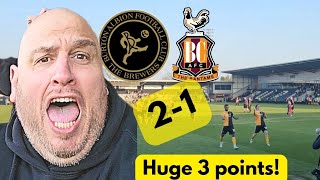 Burton Albion 2–1 Bradford City | HUGE Win in the League One Survival Fight | Matchday Vlog
