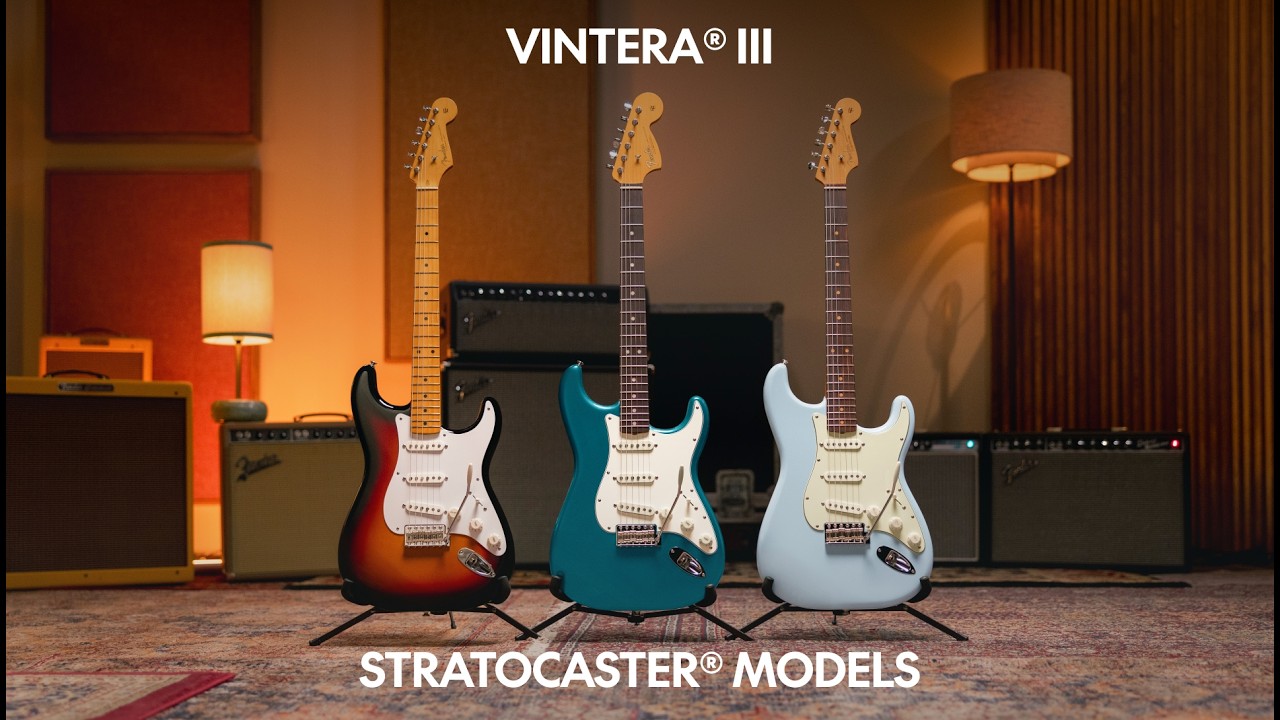 Fender Vintera III Early '60 Stratocaster Black - Video