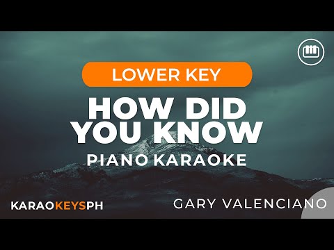How Did You Know – Gary Valenciano (Lower Key – Piano Karaoke)