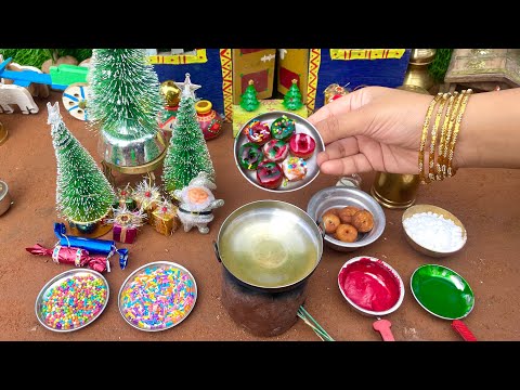 Miniature Donuts Recipe l Christmas Special Donuts l Soft & Fluffy Donuts l Miniature Cooking l