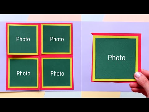 How to make a Twist & Fold Photo Card in 3 minutes | Square Folding Card | Easy Paper Crafts