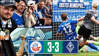 VOGELWILDES ERSTES HEIMSPIEL... Hansa Rostock 3:3 Waldhof Mannheim | Vlog & Fazit