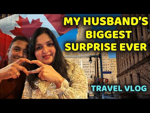 நயாகராவை நோக்கி பயணம்/ BIGGEST SURPRISE OF MY LIFE! *I CRIED! - America To Canada #travelvlog #vlog