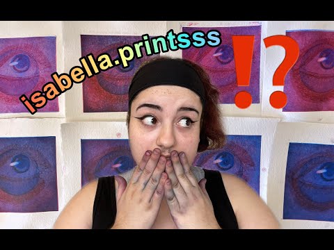 Printmaking Process Vlog (Intaglio Printing) - isabella.drawsss