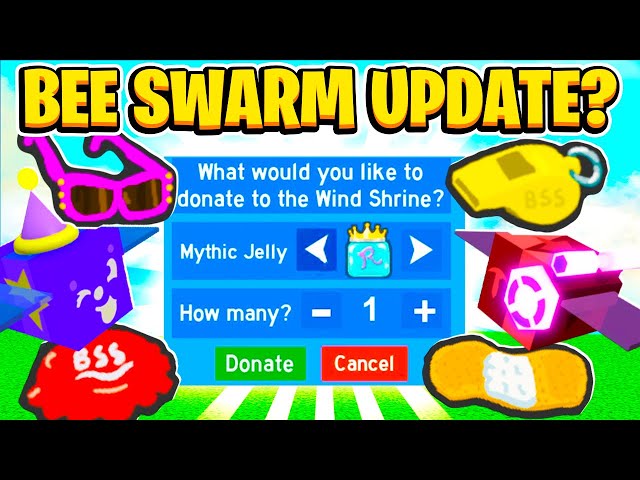 NEW MYTHICAL JELLY + New Bee Equips In Roblox Bee Swarm Simulator Next Update
