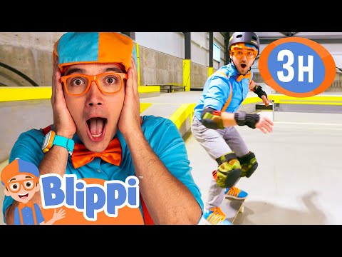 LEARN To SKATE With BLIPPI! + More |  Blippi and Meekah Best Friend Adventures