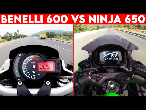 BENELLI 600 VS NINJA 650 | TOPSPEED | CLOSE BATTLE