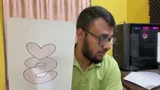 Coloring picture of letter S with heart shape