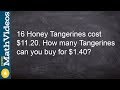 Tangerine Cost and Ratio Problems