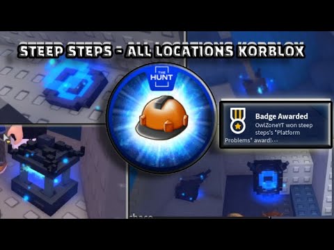 *COMPLETE GUIDE* Steep Steps THE HUNT All Locations 5 Artifacts Korblox (Platform Problems Badge)