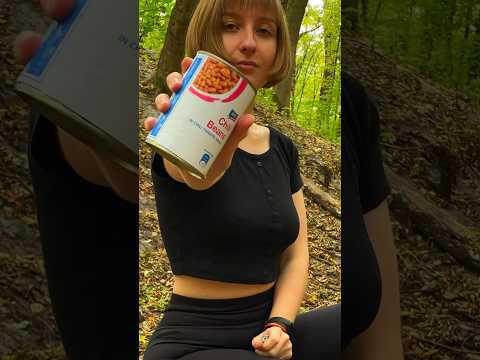 Super Easy CANNED FOOD hack ??? #outdoors #survival #bushcraft #shorts #camping