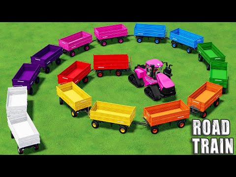 ROAD TRAIN MAYHEM! HUGE CASE Tractors + Multi Trailer Madness – FS22 Chaff Delivery with ROAD TRAIN