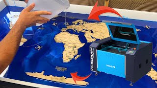 Is The Earth Flat??? I Made One with OMTech Pronto 40 Laser Machine!!