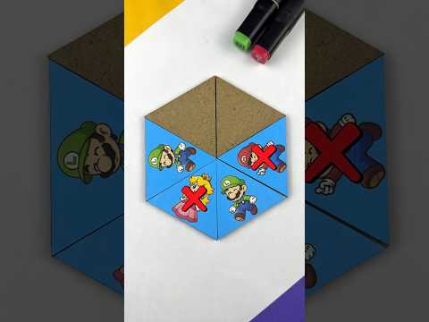 Super Mario Galaxy Cardboard Find the correct puzzle Game #mariobros #game #artandcraft