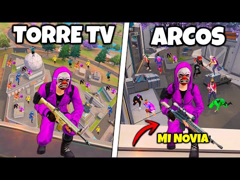 RETO: MIENTRAS UNO CAMPEA EN LA “TORRE DE TV” EL OTRO CAMPEA EN “ARCOS” 😱 FREE FIRE
