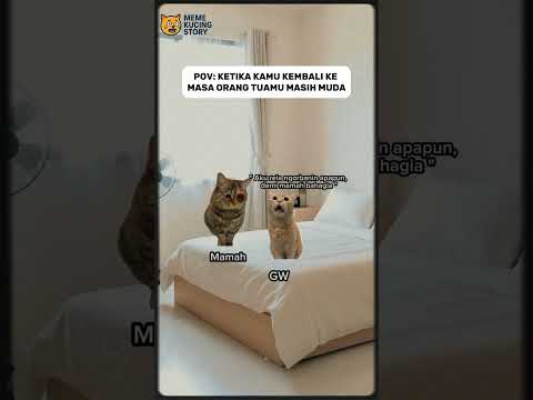 POV: KETIKA KAMU KEMBALI KE MASA ORANG TUAMU MASIH MUDA Meme kucing 😺#POVKucing#CeritaKucing