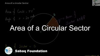 Area of a Circular Sector.
