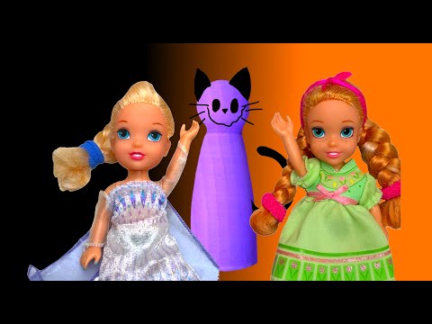 Elsa and Anna toddlers paint and decorate an LPS part 2