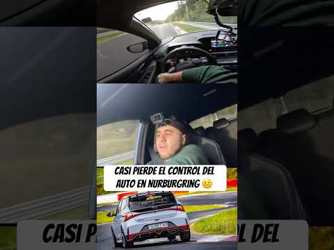 Piloto aficionado casi pierde el control de su auto en Nurburgring #automobile #autos