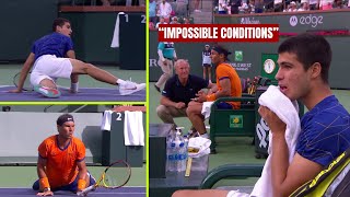 This Match Was Impossible To Play (Alcaraz vs Nadal In Windy WAR) 