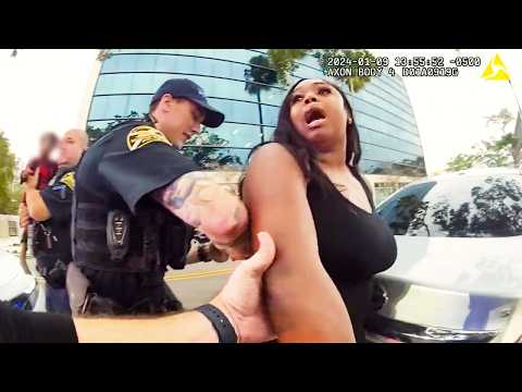 Mom Goes Berserk Fights & Kicks Officer & Steals Police Cruiser Key!