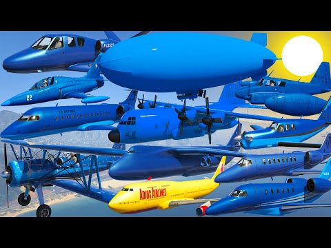 GTA V: Every Blue Airplanes Summer Sunny Best Extreme Longer Crash and Fail Compilation