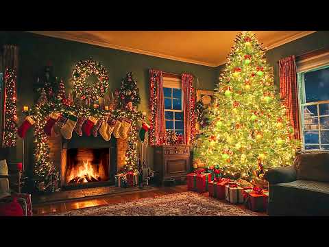 Bing Crosby, Frank Sinatra, Dean Martin, Nat King Cole 🎄The Best Old Christmas Songs with Fireplace