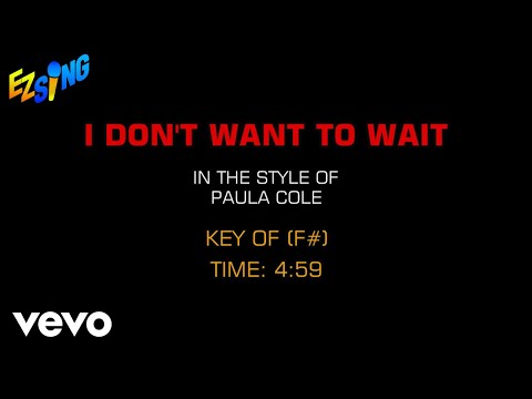 Paula Cole – I Don’t Want To Wait (Karaoke)