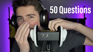 50 Personal Questions ASMR 👀 Ear to Ear Whispering | Super Sensitive Q&A