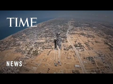 YouTube video thumbnail: Belgian Air Force Officer Describes View of Gaza From Air "Apocalyptic"