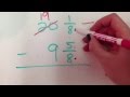 Subtracting Mixed Numbers with Borrowing Techniques
