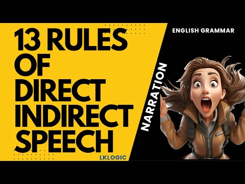 13 Rules of Direct Indirect Speech - Narration | English Grammar Rules and Test