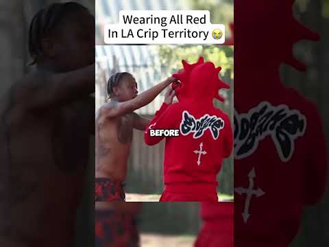 Wearing all red in LA crop territory prank 😭 #viralvideo #prank #youtubeshorts