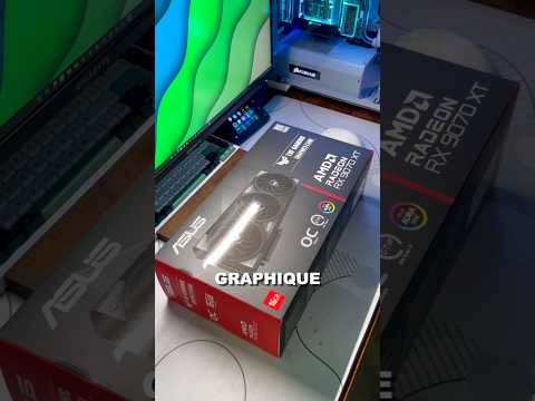 On installe la nouvelle carte graphique 🖥️ de mon petit frère. #amd #radeon #rx9070xt #pc #gaming