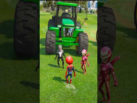 GTA V : LITTLE SINGHAM GIFTS BABY SPIDER MAN NEW TRACTOR #shorts