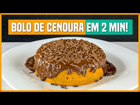 BOLO DE CENOURA PROTEICO EM 2 MINUTOS